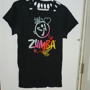 Zumba Fitness Women  Black Graphic T-Shirt